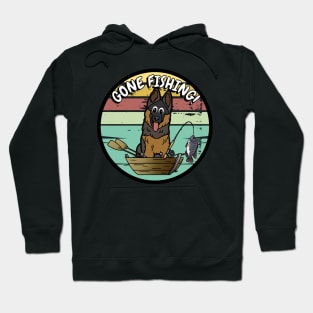 Funny guard Dog has gone fishing Hoodie